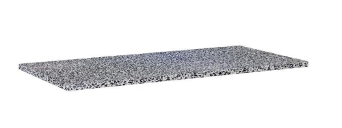 AREZZO design TERRAZZO műmárvány mosdópult 100x46x2 cm fekete matt AR-168818