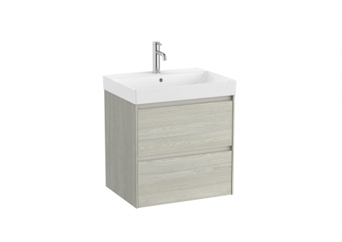 Roca Ona 60 cm fürdőszoba bútor mosdóval, világos tölgy A851688512