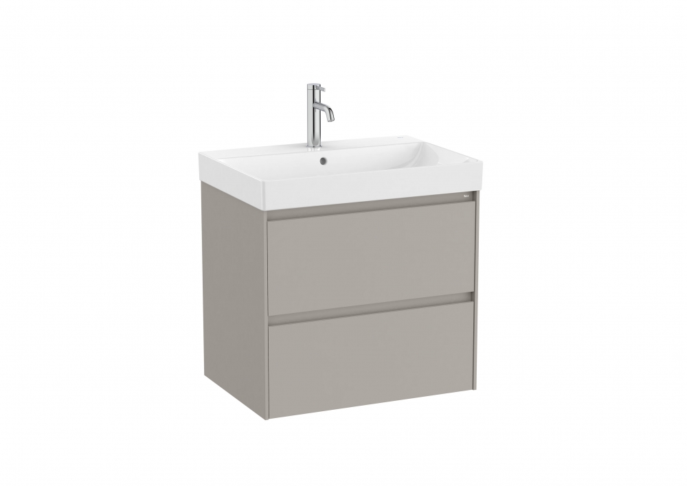 Roca Ona 65 cm fürdőszoba bútor mosdóval, homok szürke A851689510
