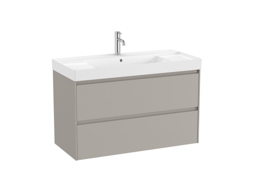 Roca Ona 100 cm fürdőszoba bútor mosdóval, homok szürke A851693510