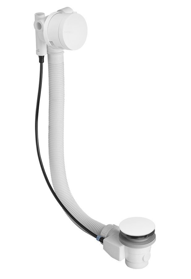 POLYSAN MARBLE kádfeltöltős le- és túlfolyó, bovdenes, 775mm, fehér 11051W