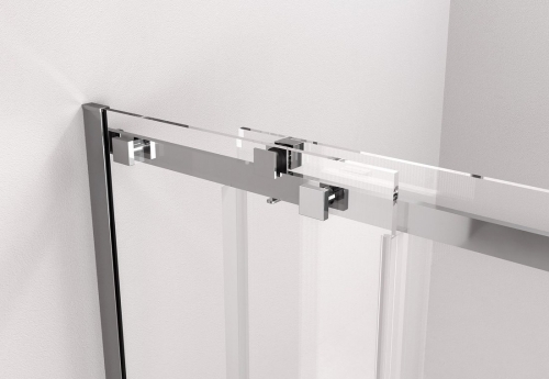 Sapho POLYSAN THRON LINE tolóajtó fixrésszel, szögletes görgőszettel, 980-1010mm (TL5010-5002)