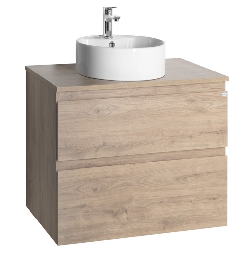 Sapho AQUALINE ALTAIR mosdótartó szekrény pulttal és mosdóval, 67,6cm, emporio tölgy AI370-01