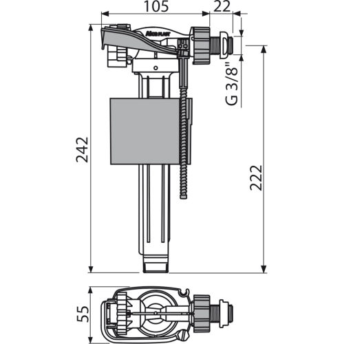 Alcaplast A160P-3/8