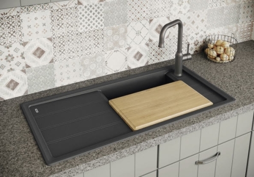 BLANCO Faron XL 6S Silgranit mosogató szűrőkosárral fekete 525896