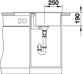 BLANCO METRA 45 S Compact Silgranit mosogató dugókiemelő nélkül, vulkánszürke 527286