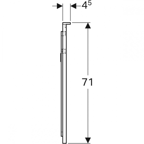 Geberit Xeno 120x71 cm tükör világítással, szálcsiszolt alumínium 500.519.00.1