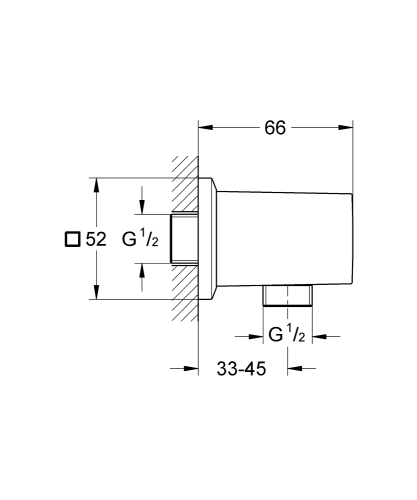 Grohe Allure Brilliant fali csatlakozó könyök 27707000