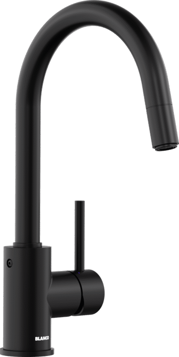 BLANCO MIDA-S kihúzható perlátoros mosogató csaptelep, matt fekete 526653