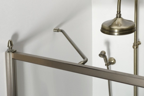 Sapho GELCO ANTIQUE 80 jobbos zuhanyajtó transzparent üveggel, világos bronz GQ1380RCL