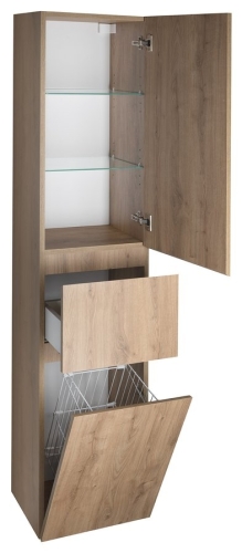 Sapho AQUALINE ALTAIR állószekrény, 40x184x31cm, emporio tölgy AI485