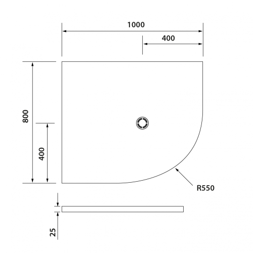 Sapho POLYSAN FLEXIA 100x80 cm öntöttmárvány íves zuhanytálca, balos, fehér 91241