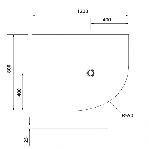 Sapho POLYSAN FLEXIA 120x80 cm öntöttmárvány íves zuhanytálca, balos, fehér 91281