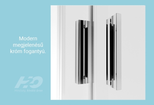 H2O Comfort D 100×80 cm szögletes zuhanykabin 10258010-01-01 (18965)