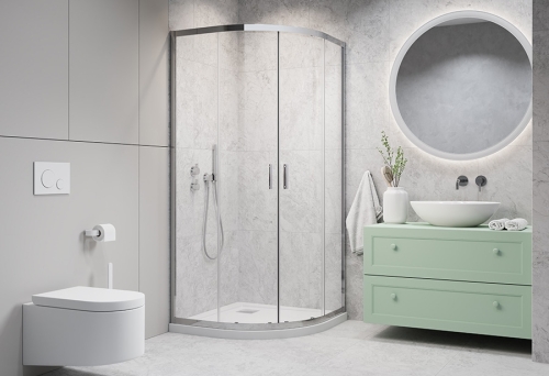 H2O Comfort A 80×80 cm íves zuhanykabin 10228080-01-01 (18960)