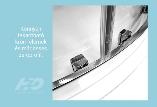 H2O Comfort DWJ 140 cm zuhanyajtó 10260140-01-01 (18970)
