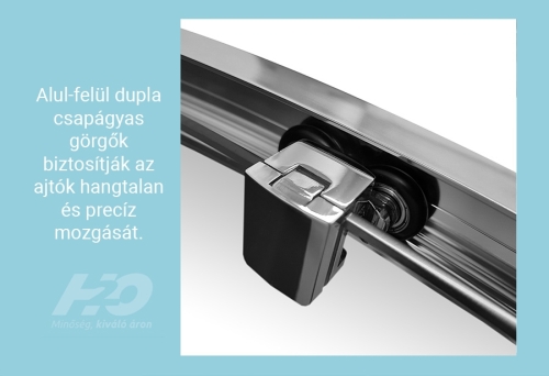 H2O Comfort DWJ 140 cm zuhanyajtó 10260140-01-01 (18970)