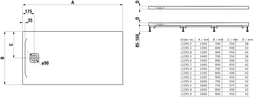 Laufen Pro 150x90 cm zuhanytálca, matt beton H2139520790001