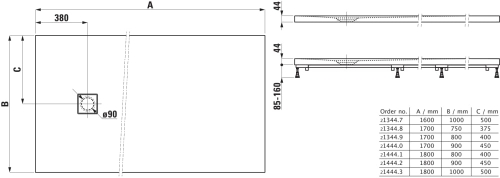 Laufen SOLUTIONS 180x90 cm Marbond zuhanytálca, fehér H2144420000001