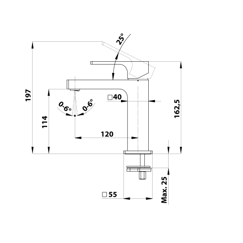 Sapho FORATA álló mosdócsaptelep, króm FT002
