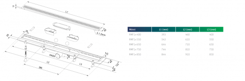 Roltechnik zuhanyfolyóka RMF11-400
