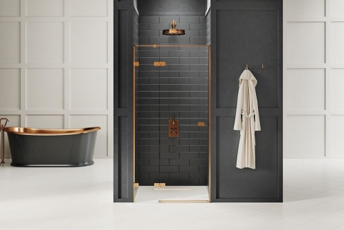 New Trendy Avexa Copper Brushed zuhanyajtó 80 cm, balos EXK-3531