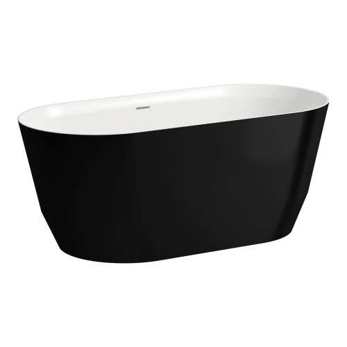 Laufen PRO 150x70 cm szabadon álló fürdőkád, fehér/fényes fekete H2439520640001