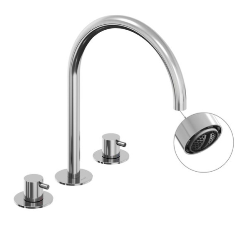Ravak Espirit ES 018.20BLM Álló mosdócsaptelep, 3 furatos 270 mm, leeresztő nélkül - Black Matt X070275