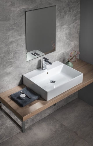 Sapho GSI KUBE X 60x47cm ExtraGlaze kerámiamosdó, rektifikált fehér 94319111