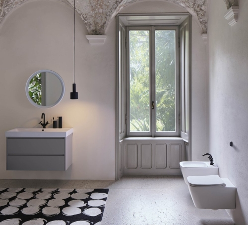 Sapho GSI NUBES Swirlflush ExtraGlaze fali WC, fehér 961511