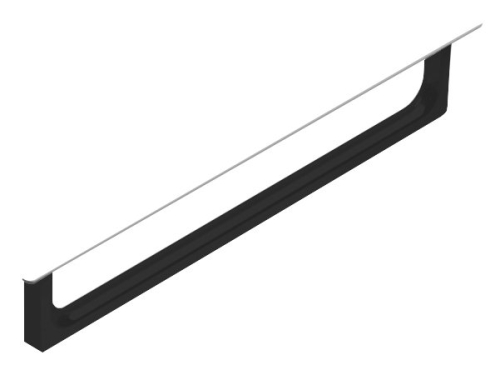 Sapho GSI NUBES 60cm törölközőtartó mosdóra, fekete PANB60N