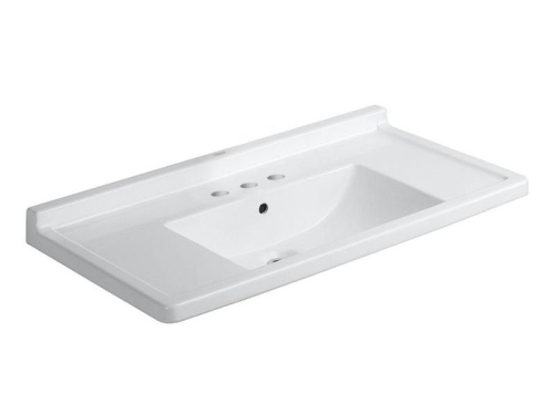 Duravit Starck 3 85x48,5 cm mosdó, három csaplyukkal WonderGliss felülettel 03048000301
