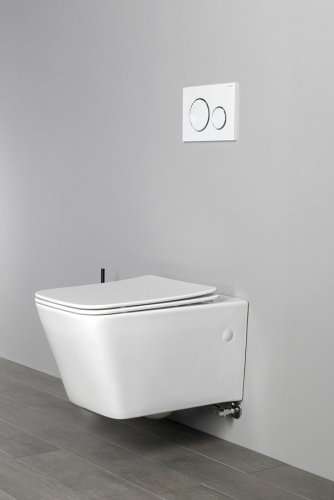 Sapho PORTO RIMLESS fali WC, bidézuhannyal, csapteleppel, fehér PZ102RX
