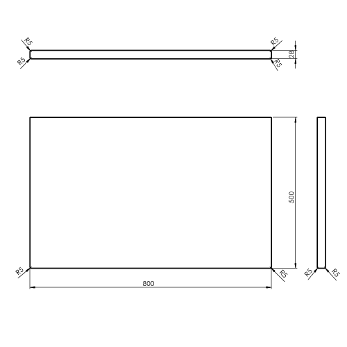 Sapho WOODY 80x50cm tömör fa pult, natúr tölgy WD080-70