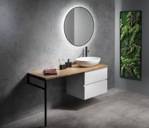 Sapho WOODY 150x50cm tömör fa pult, natúr tölgy WD150-70