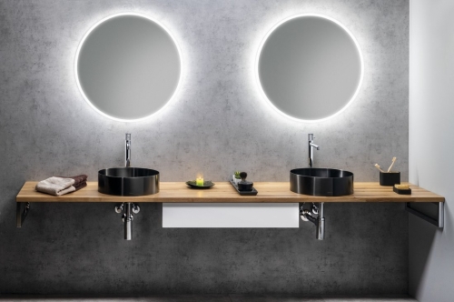 Sapho WOODY 210x50cm tömör fa pult, natúr tölgy WD210-70