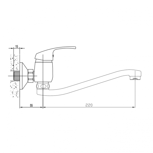 Sapho AQUALINE 35 fali csaptelep, króm 52145