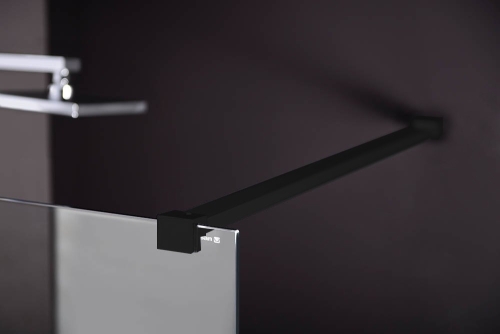 Sapho POLYSAN MODULAR 110 fix zuhanyfal, matt fekete MS1-110B