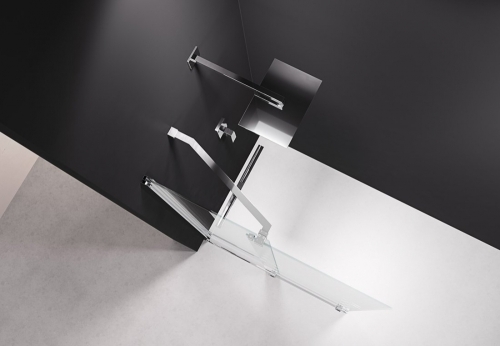 Sapho POLYSAN MODULAR SHOWER 140 cm tolóajtó fix résszel, króm MS5-140