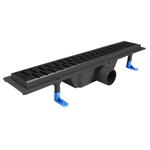 Styron zuhanyfolyóka Medium fekete ráccsal 500 mm-es STY-M-50-FF