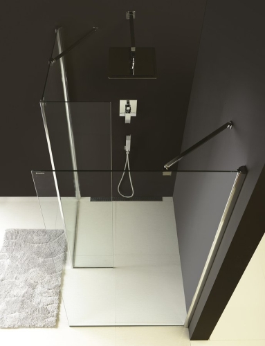 Sapho POLYSAN MODULAR 800 L típusú 2/1 fix zuhanyfal, króm MS2A-80