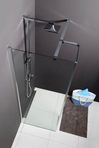 Sapho POLYSAN MODULAR 1100 L típusú 2/1 fix zuhanyfal, króm MS2A-110