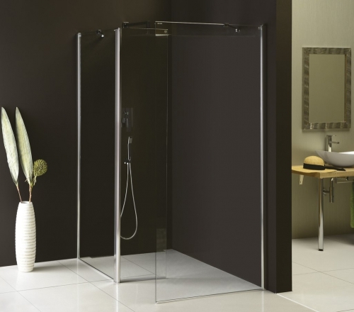 Sapho POLYSAN MODULAR 700 L típusú 2/1 fix zuhanyfal, ajtós változat, króm MS3A-70
