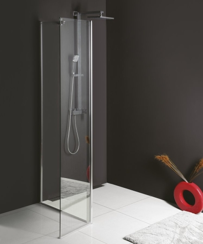 Sapho POLYSAN MODULAR 1200 L típusú 2/1 fix zuhanyfal, ajtós változat, króm MS3A-120