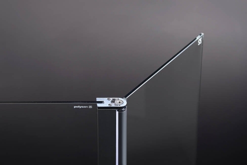 Sapho POLYSAN MODULAR 600 L típusú 2/2 nyíló zuhanyfal, ajtós változat, króm MS3B-60