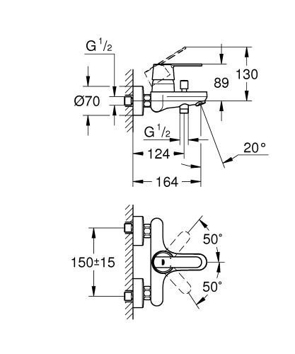 Grohe Get egykaros kádcsaptelep 32887000