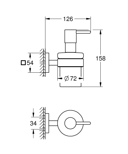 Grohe Start Cube szappanadagoló, tartókonzollal 41098000