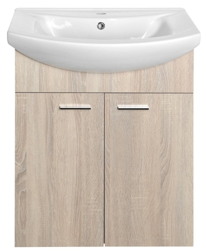Sapho AQUALINE ZOJA 61,5x74x32,5cm mosdótartó szekrény, platina tölgy 51163