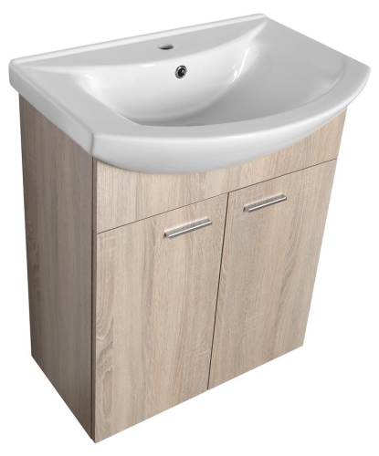 Sapho AQUALINE ZOJA 61,5x74x32,5cm mosdótartó szekrény, platina tölgy 51163