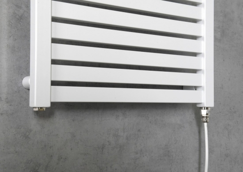 Sapho AQUALINE TONDI-E 450x970mm elektromos fürdőszobai radiátor, fehér DE450T